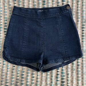 BDG Dark Blue High-Rise Denim Shorts